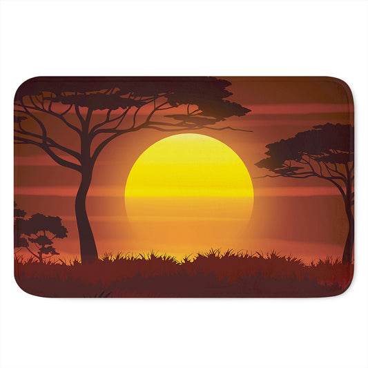 African Savanna Sunset Print Indoor Door Mat