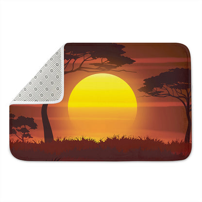 African Savanna Sunset Print Indoor Door Mat