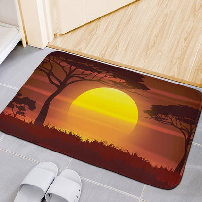 African Savanna Sunset Print Indoor Door Mat