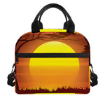 African Savanna Sunset Print Insulated Lunch Bag