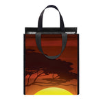 African Savanna Sunset Print Insulated Lunch Tote