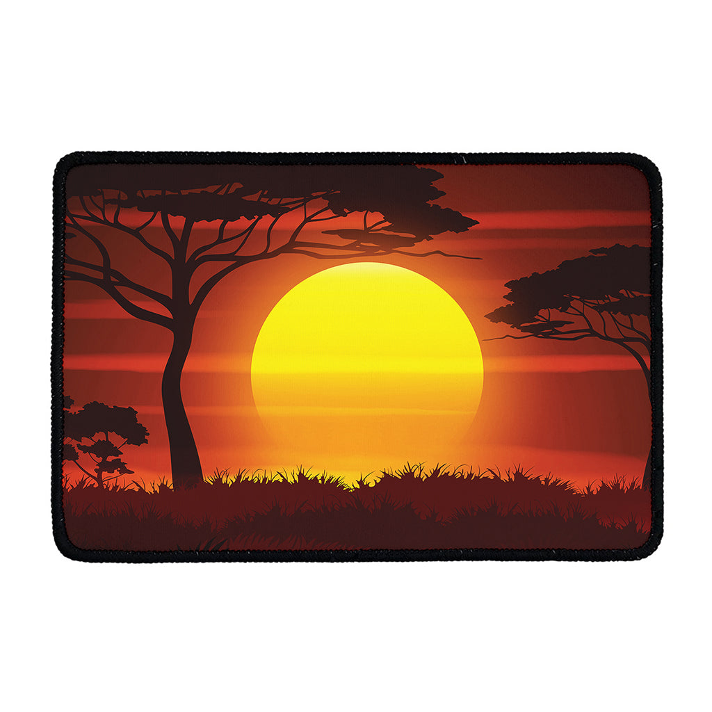 African Savanna Sunset Print Kitchen Mat