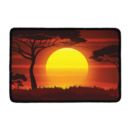 African Savanna Sunset Print Kitchen Mat