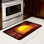 African Savanna Sunset Print Kitchen Mat