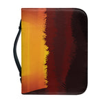 African Savanna Sunset Print Leather Bible Cover