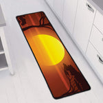 African Savanna Sunset Print Long Kitchen Mat