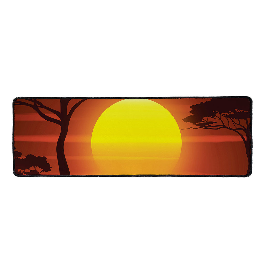African Savanna Sunset Print Long Kitchen Mat