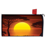African Savanna Sunset Print Mailbox Cover