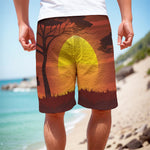 African Savanna Sunset Print Men's Cargo Shorts