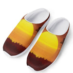 African Savanna Sunset Print Mesh Casual Shoes