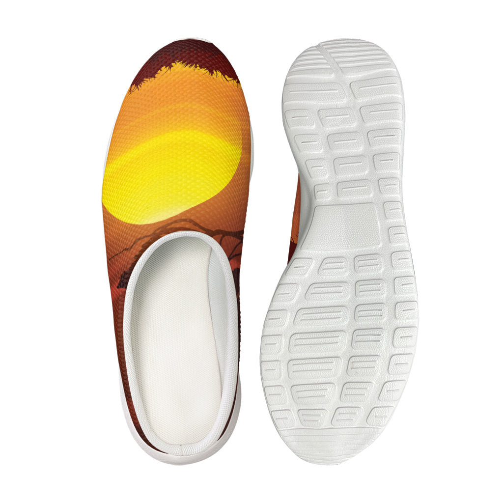 African Savanna Sunset Print Mesh Casual Shoes