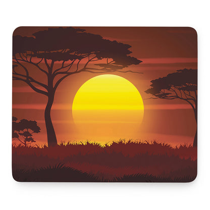 African Savanna Sunset Print Mouse Pad