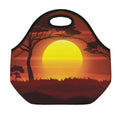 African Savanna Sunset Print Neoprene Lunch Bag