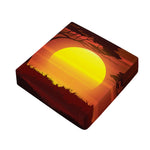 African Savanna Sunset Print Outdoor Seat Cushion Cover