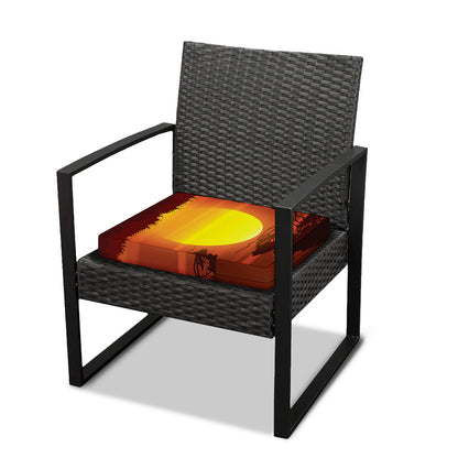 African Savanna Sunset Print Outdoor Seat Cushion Cover