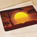 African Savanna Sunset Print Polyester Doormat