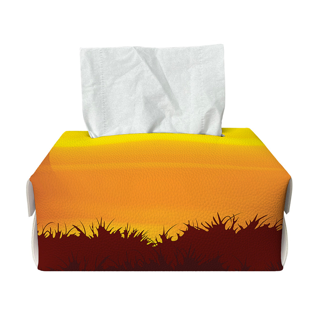 African Savanna Sunset Print Rectangle Tissue Box Cover
