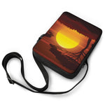 African Savanna Sunset Print Rectangular Crossbody Bag