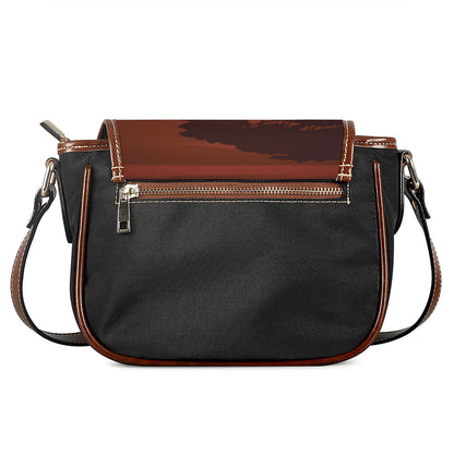 African Savanna Sunset Print Saddle Bag