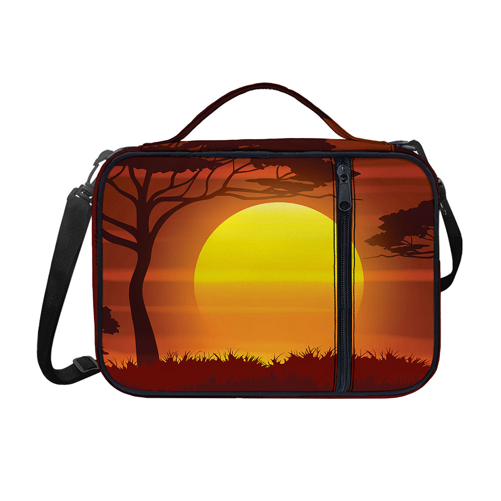 African Savanna Sunset Print Shoulder Strap Bible Bag