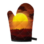 African Savanna Sunset Print Single Oven Mitt