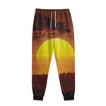 African Savanna Sunset Print Sweatpants