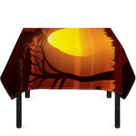 African Savanna Sunset Print Tablecloth