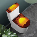 African Savanna Sunset Print Toilet Lid And Tank Cover Set