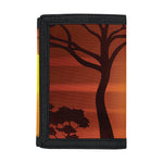 African Savanna Sunset Print Trifold Wallet