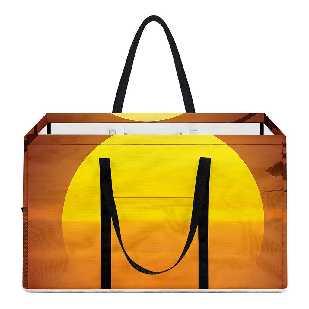 African Savanna Sunset Print Utility Tote Bag