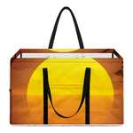 African Savanna Sunset Print Utility Tote Bag