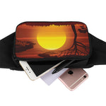 African Savanna Sunset Print Waist Bag