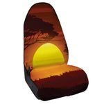 African Savanna Sunset Print Waterproof Car Seat Cover