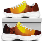African Savanna Sunset Print White Chunky Shoes