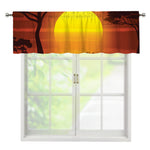 African Savanna Sunset Print Window Valance