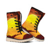 African Savanna Sunset Print Winter Boots