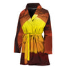 African Savanna Sunset Print Women's Bathrobe