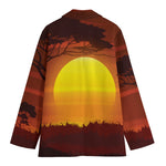 African Savanna Sunset Print Women's Blazer