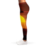 African Savanna Sunset Print Women's Leggings