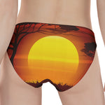 African Savanna Sunset Print Women's Panties