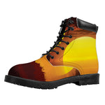 African Savanna Sunset Print Work Boots