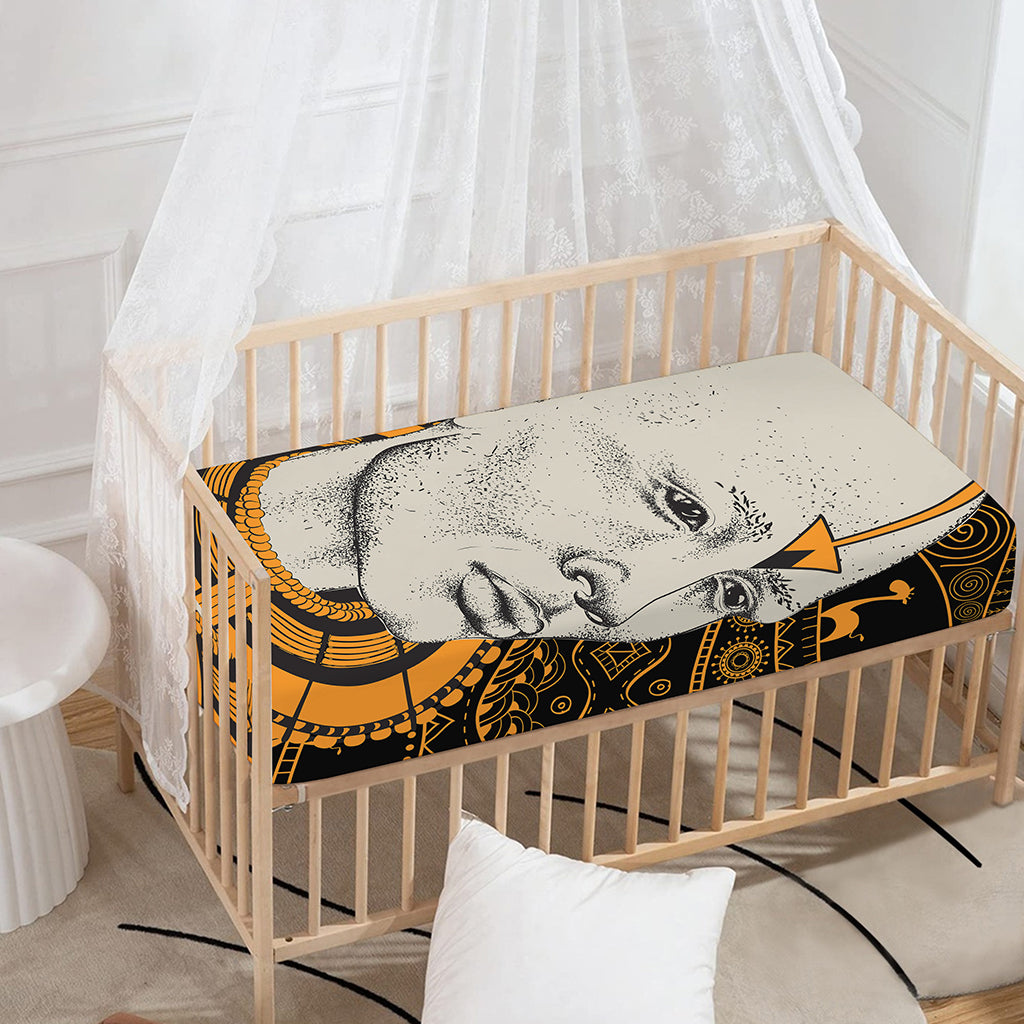African Style Print Baby Crib Sheet