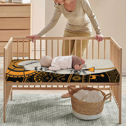 African Style Print Baby Crib Sheet