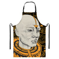 African Style Print Bib Apron With Pocket