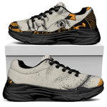 African Style Print Black Chunky Shoes