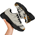 African Style Print Black Chunky Shoes