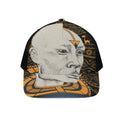 African Style Print Black Mesh Trucker Hat
