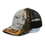 African Style Print Black Mesh Trucker Cap
