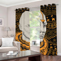 African Style Print Dimout Grommet Curtains