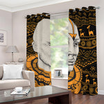 African Style Print Blackout Grommet Curtains